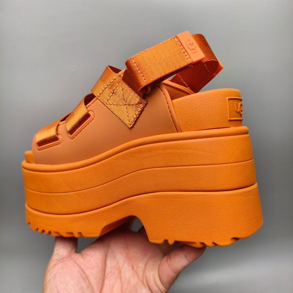 UGG Womens Orange Platform Sandals - Picture 3 of 7